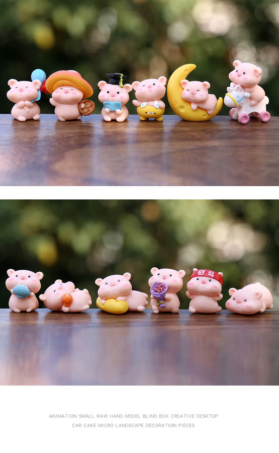 mobokono Schweine-Figuren, Mini-Figurinen, 25-teiliges Set - Bild 2
