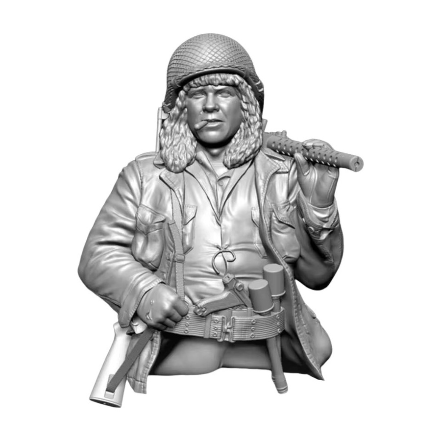 GK Amerikanischer Maschinengewehrschütze, Resin-Soldatenmodell, Grau - Bild 4