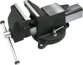 Kraftwerk Stahl-Schraubstock 100 mm / 4 Zoll in Schwarz - Bild 1