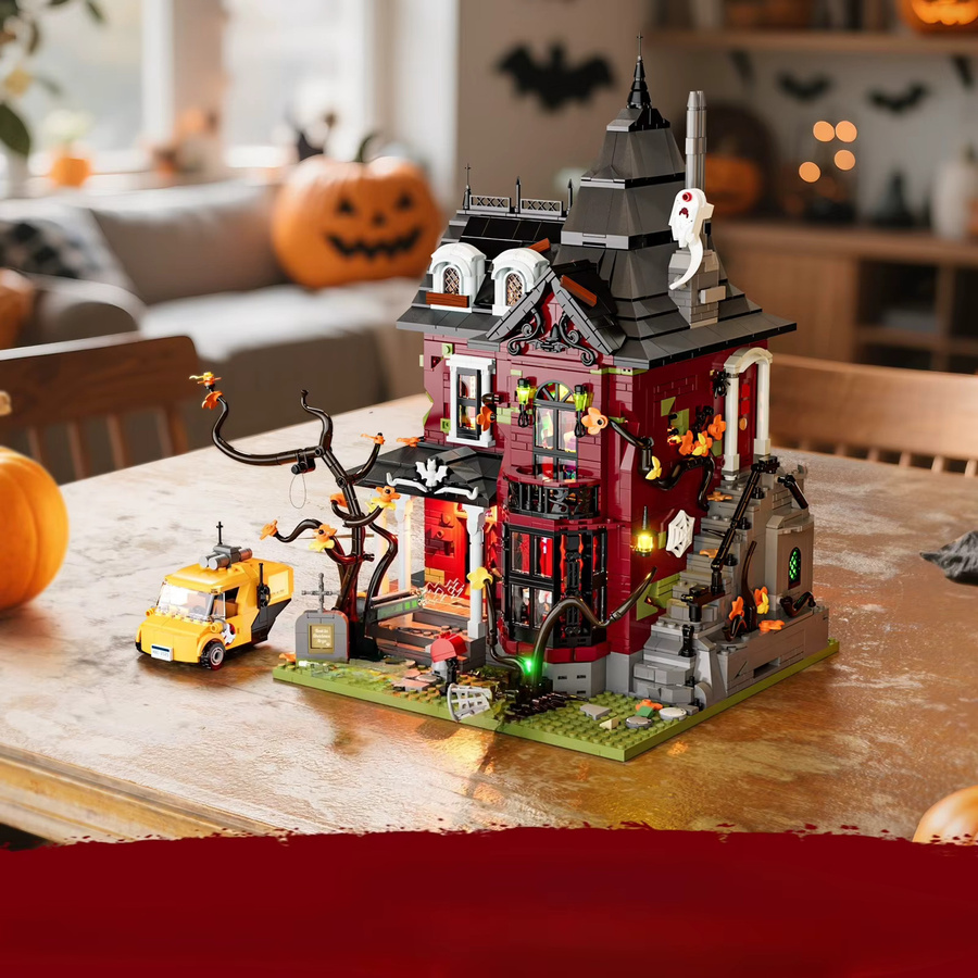 SixBricks MOC Mitternacht Horror Vampir Geisterburg, Bausteine Set - Bild 4