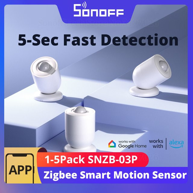 SONOFF SNZB-03P Zigbee Bewegingssensor für Smart Lighting und Home Security in Weiß, kompatibel mit Alexa und Google Home - Bild 1