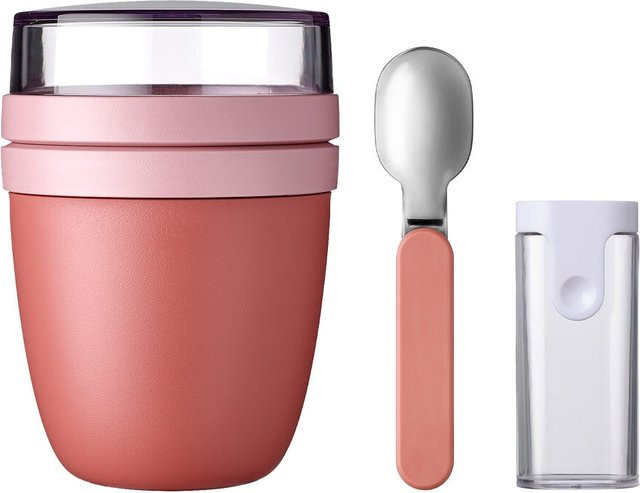 Mepal Lunchpot Ellipse mit faltbarem Löffel, Pink, 700 ml - Bild 1