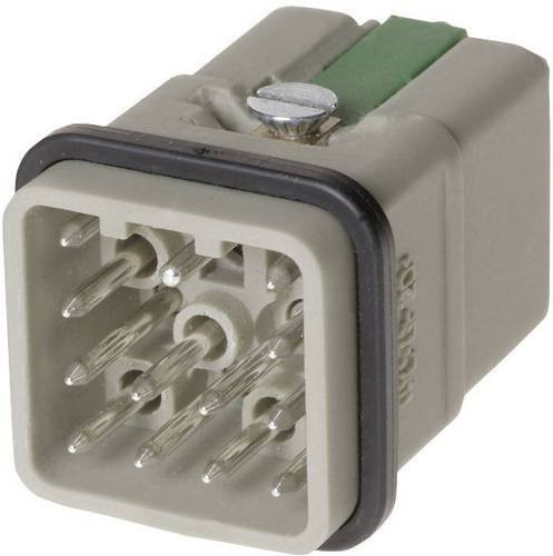 HARTING Stifteinsatz Han Q 12 + PE Han-Quick Lock in Grau (09120123001) - Bild 1