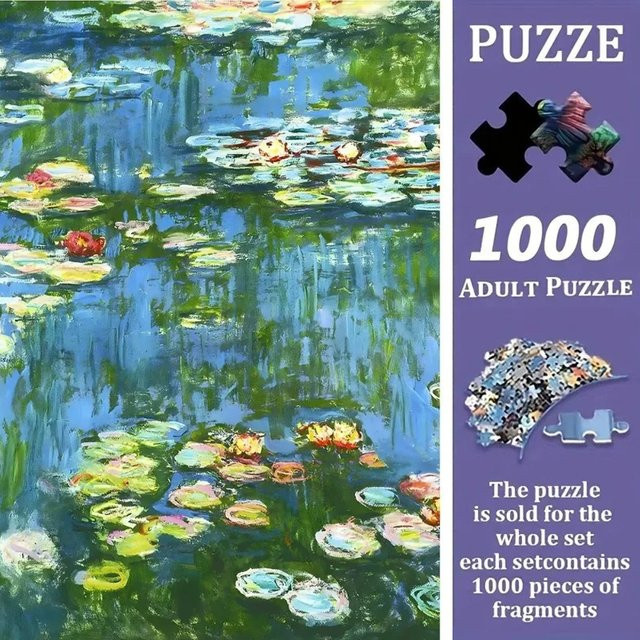 KAYOU Vintage Claude Monet Seerosen-Puzzle, 1.000 Teile - Bild 1
