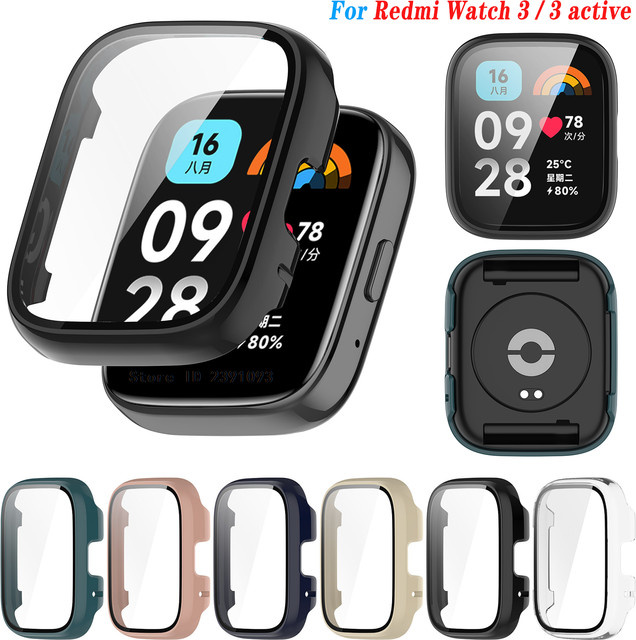 Xiaomi Hartschalen-Hülle für Redmi Watch 3 Active mit Displayschutzfolie in Transparent - Bild 1