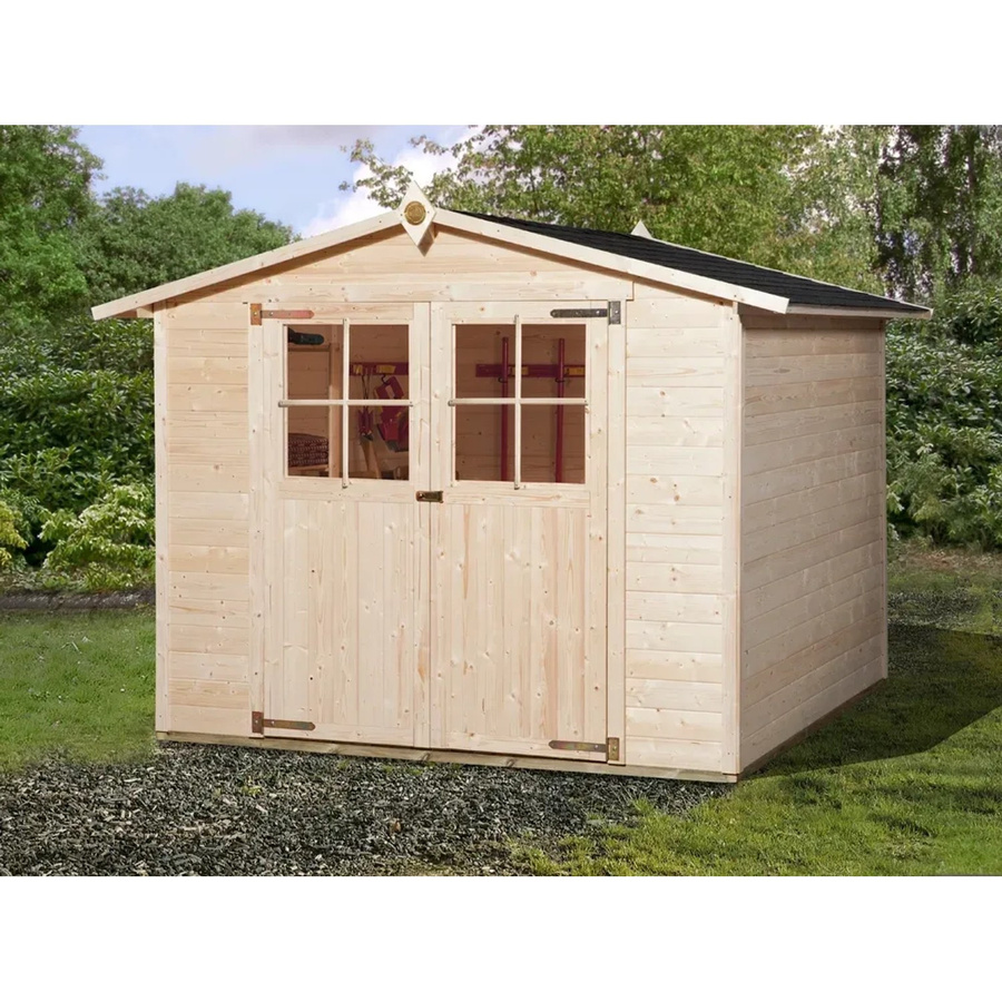 Weka Holz-Gartenhaus Parma mit Satteldach in Braun, B/T: 254 x 170 cm - Bild 2