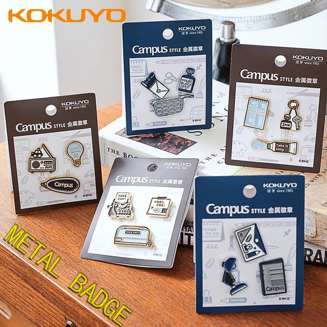 KOKUYO Metall-Abzeichen Set für Kleidung und Taschen aus Japan - Bild 1