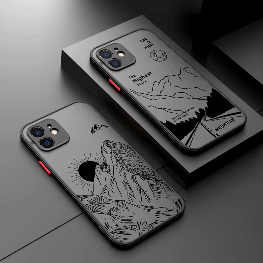 Mountains Sunrise Line Matte Hard Cover Handyhülle für Apple iPhone 16 15 14 13 12 11 Pro Max Plus Mini X Xs XR 7 8 - Bild 5