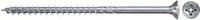 Fischer Spanplattenschraube Power-Fast II mit Senkkopf und Pozidriv-Antrieb, verzinkt, Farbe: Silber/Blau, Durchmesser: 5,0 mm, Länge: 60 mm - Bild 1