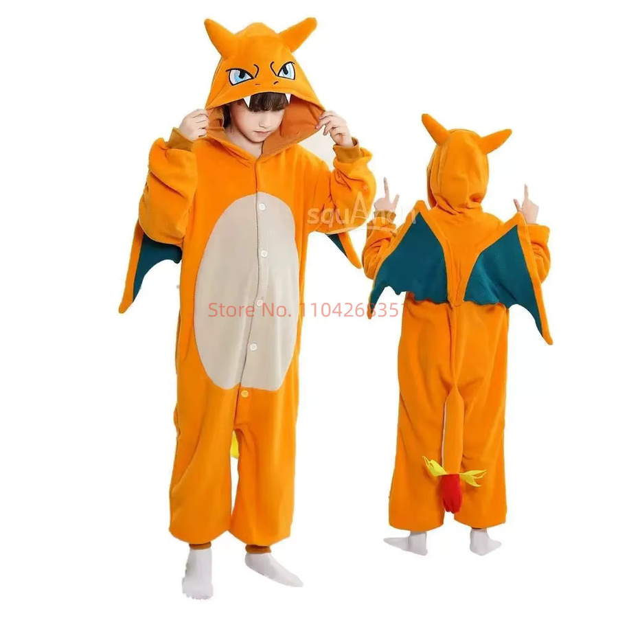 Bandai Pokémon Glurak Kostüm Pyjama, Overall, Unisex - Bild 6