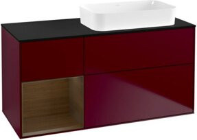 V&B Waschtischunterschrank Finion Walnuss Furnier Peony Matt B/T: 120 x 60 cm - Bild 1