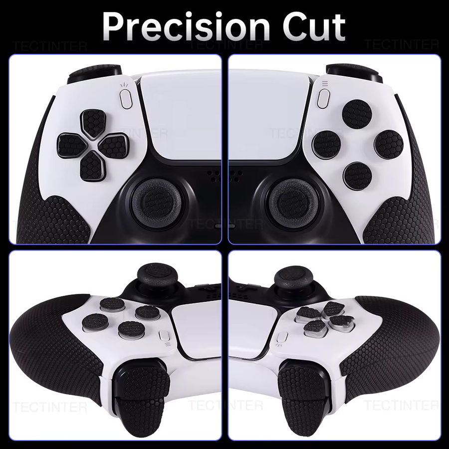 TECTINTER Schutzaufkleber-Set für Nintendo Switch 2, PS5 und Xbox Controller in Schwarz, rutschfester strukturierter Skin als Griffüberzug - Bild 6