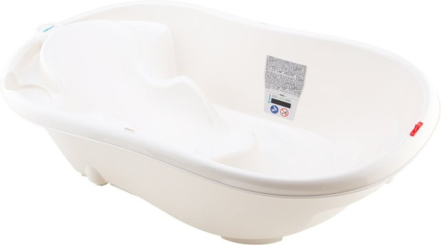 OKBaby Baby-Walz Basics Badewanne Deluxe in Weiß mit Temperaturanzeige und Ablauftopfen - Bild 1