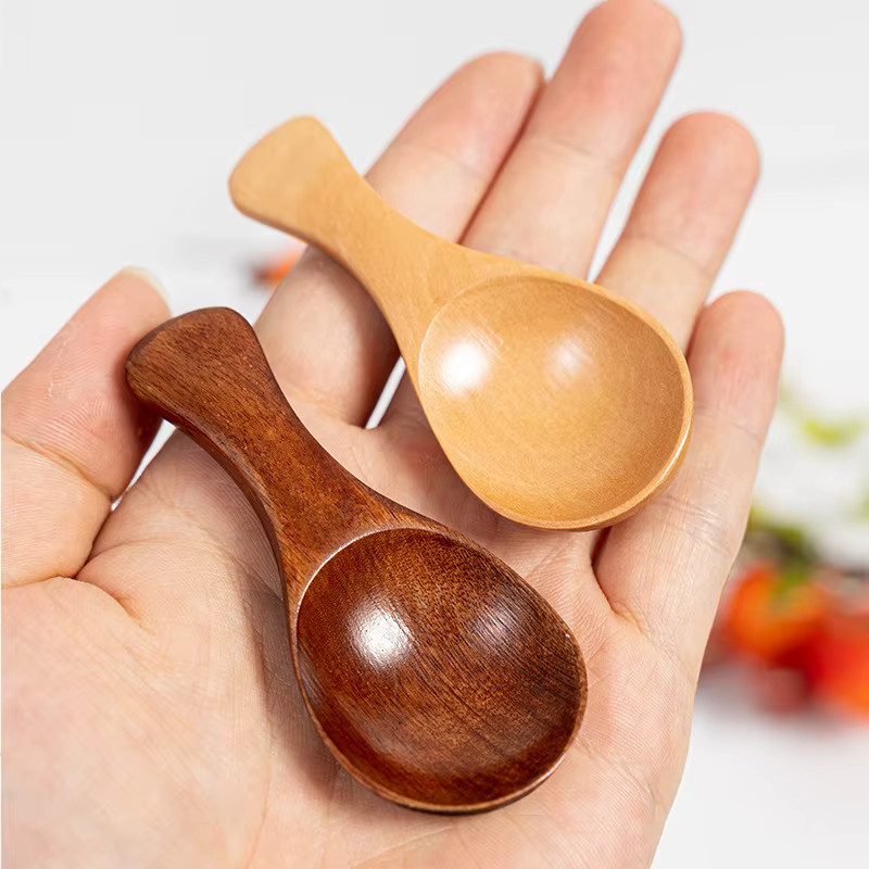 BalmyDays Set aus 5 Holzlöffeln in Braun als Mini Gewürzlöffel und Teelöffel für die Küche - Bild 2