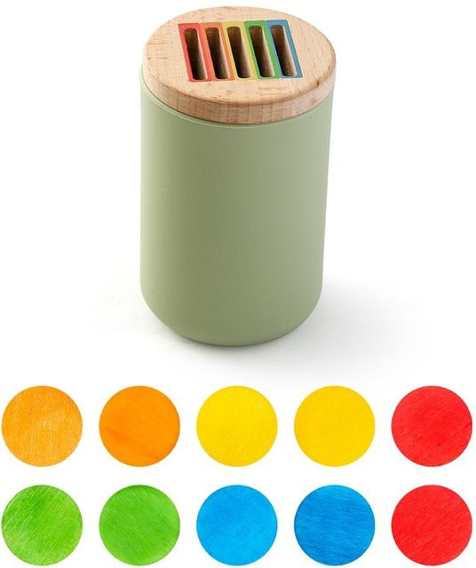 Binchi Montessori Holz Lern Farbe Sortier Spielzeug, ab 0 Jahre, Bunt / Mehrfarbig - Bild 1