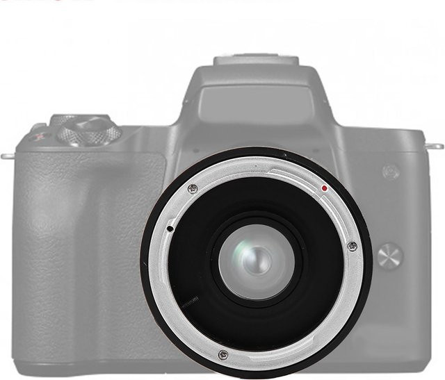 Metall-Objektivanschluss-Adapterring mit Glas für Canon FD Objektive auf Canon EOS Kameras, Grau - Bild 1