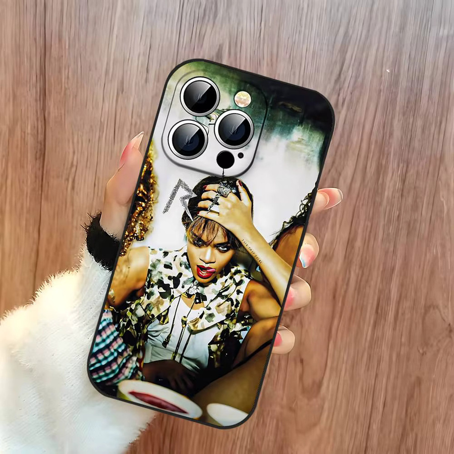 Singer R-Rihanna Handyhülle in Schwarz für iPhone 17, 16, 15, 14, 13, 11 Pro Max, Plus, X, Xr, Xs Max und 13 Mini - Bild 4
