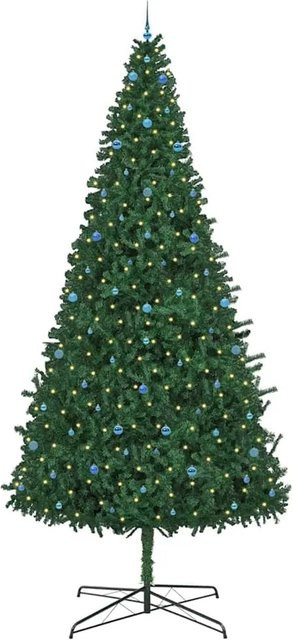 vidaXL Weihnachtsbaum in Grün mit warmweißen LED-Lichterketten aus PVC, 400 cm - Bild 1