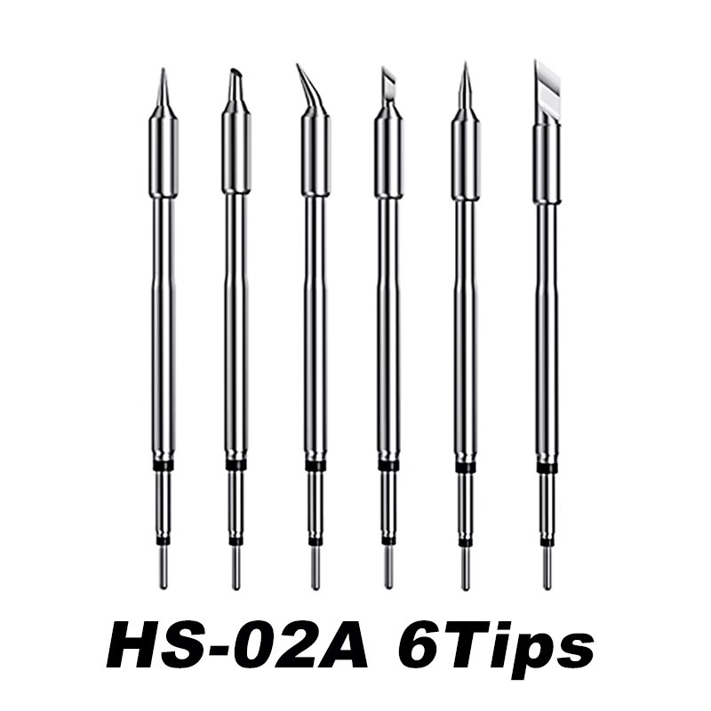 FNIRSI HS 02 Ersatz-Lötkolbenspitzen-Set in Silber für HS-02a und HS-02b Lötkolben - Bild 1