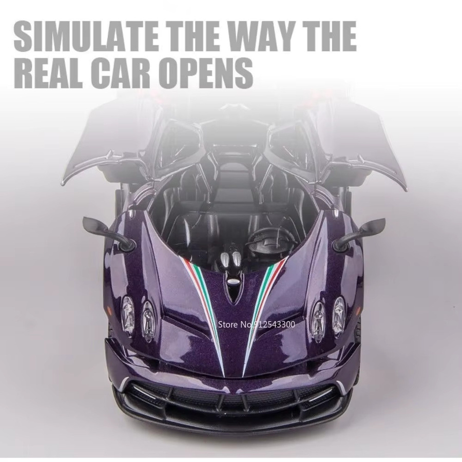 RMZ city Huayra Dinastia Huayra BC Automodell, 1:32, mit Licht und Sound, mit öffnenden Türen, Rückziehfunktion, Gummireifen - Bild 3