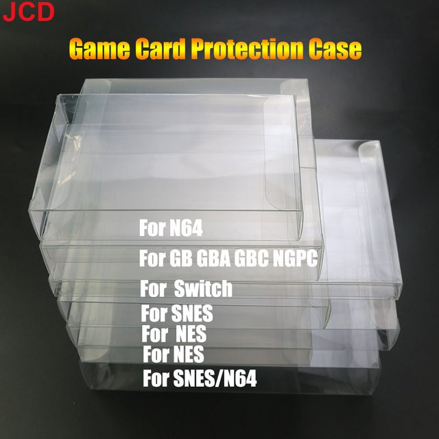 2er-Set JCD Schutzhüllen aus transparentem PET für Retro-Spieleboxen (GB, GBA, GBC, SNES, N64, NGPC) - Bild 1