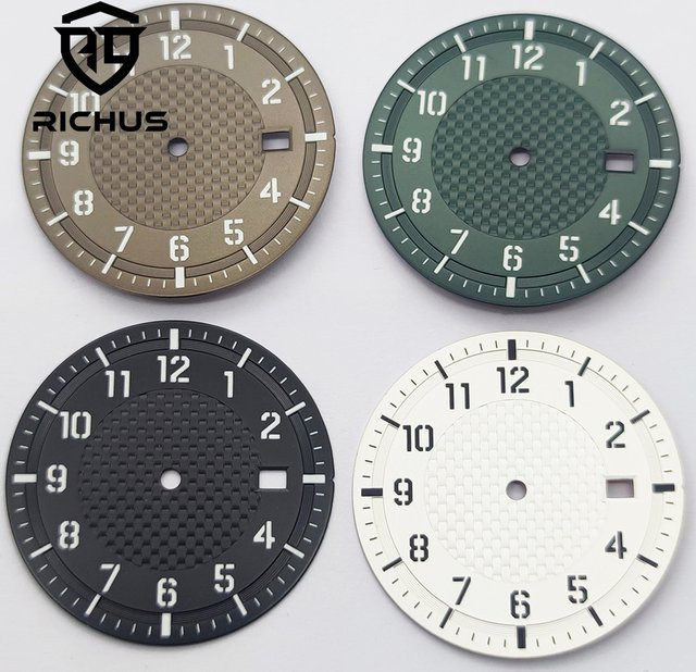 RICHUS Zifferblatt, grün, leuchtend, 34 mm - Bild 1