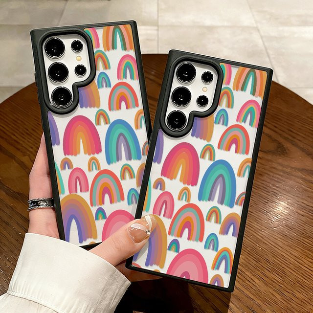 Regenbogen Handyhülle aus weichem Silikon für Samsung Galaxy A56 5G A55 A54 A36 A35 A26 A25 A17 A16 A15 A14 A13 A12 A07 A06 A05s in Multicolour von AKABEILA - Bild 1