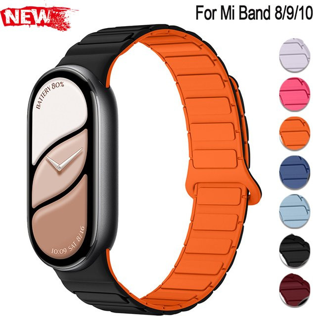 CAOWTAN Uhrenarmband Silikon, Magnetisch, Xiaomi Watch 10/9/8/Miband - Bild 1