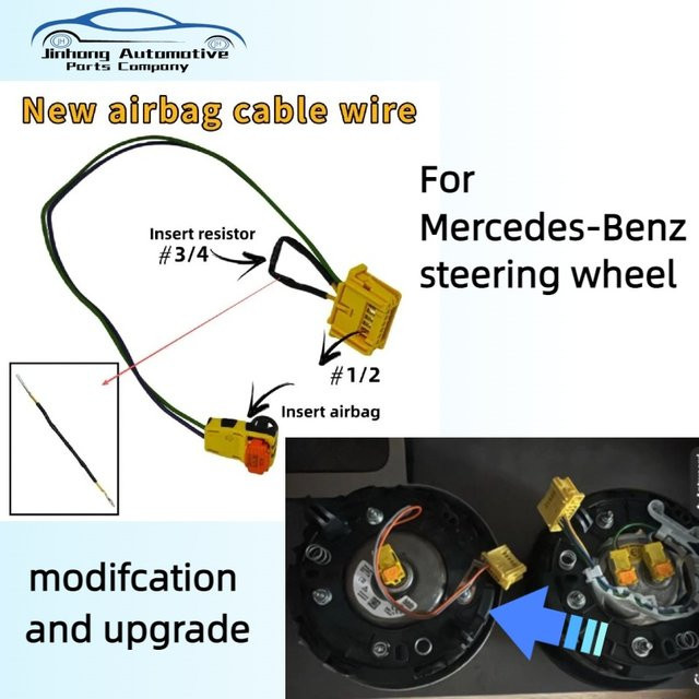 YTYIN Lenkradkabel für Mercedes Benz als hochwertiger Airbag-Kabelbaum-Stecker - Bild 1