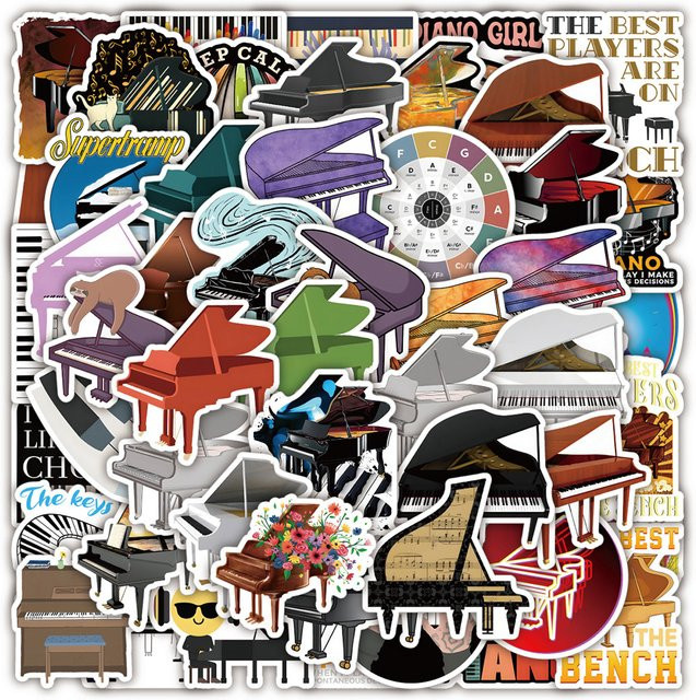 Charile Klavier-Cartoon-Aufkleber, Graffiti-Aufkleber, wasserdicht, DIY - Bild 1