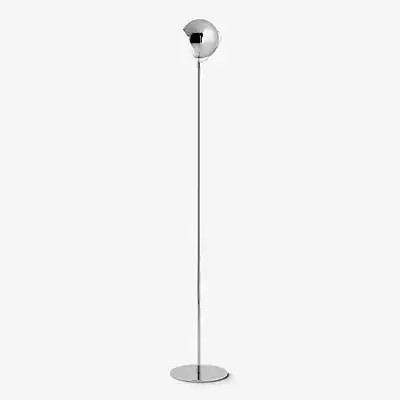 Fabbian Beluga Steel Stehleuchte in Schwarz und Silber mit Kugelschirm aus Metall im modernen Design - Bild 1
