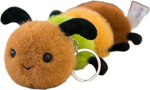 Schlüsselanhänger Insekten-Plüsch, Mini-Schnecke Biene, black, Kinder - Bild 1