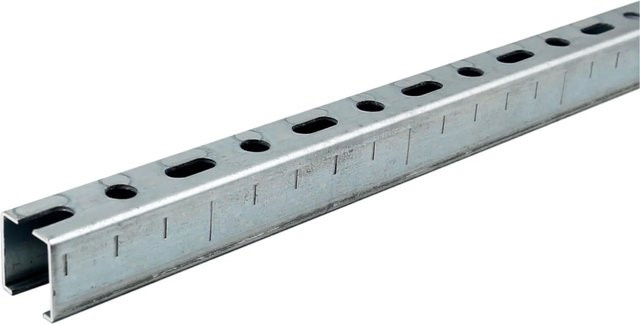Dalsys Montageschiene aus verzinktem Stahl in Silber, Länge: 200 cm - Bild 1