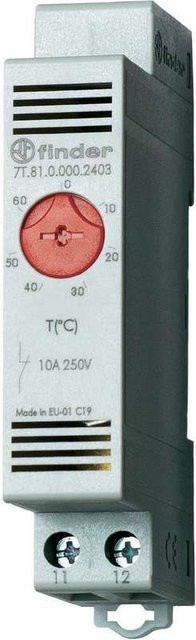 Finder Vari-Thermostat 1Ö-10A für DIN-Schiene in Weiß 7T.81.0.000.2403 - Bild 1