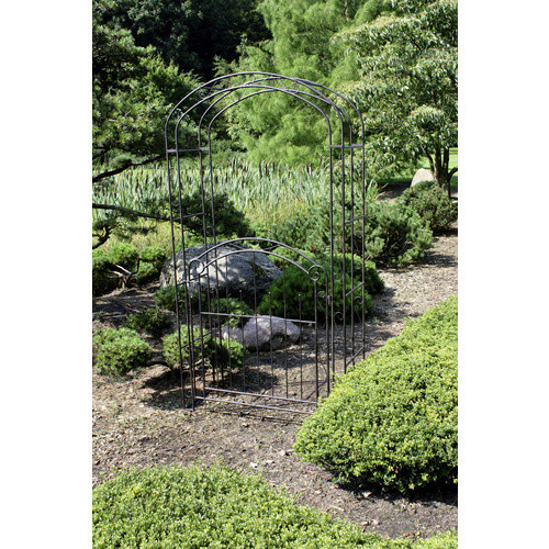 Garden Pleasure Deko-Pforte mit Rosenbogen MAYON in Rost-Optik, B/T/H: 115 x 43 x 215 cm, Stahl, braun - Bild 3
