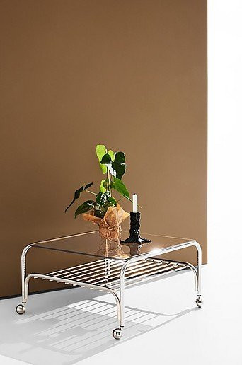 Cleo Couchtisch Pastill in Grau und Transparent mit Glasplatte und Metallgestell, B/T/H: 65 x 65 x 65 cm - Bild 1