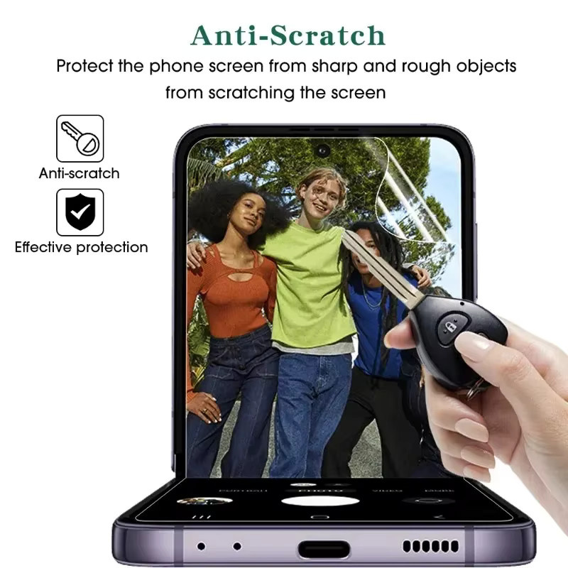 4 Stück transparente Hydrogelfolie als weicher Displayschutz für Samsung Galaxy Z Flip 5, Z Flip 4 und Z Flip 3 - Bild 4