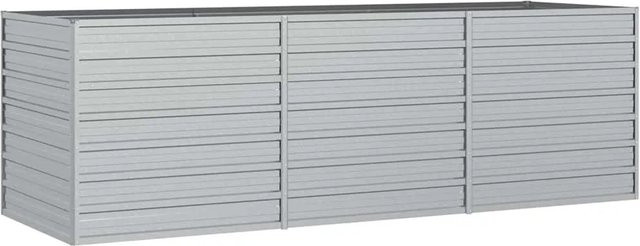 DELUKE Hochbeet OSKAR aus verzinktem Stahl in Silber, B/T/H: 240 x 80 x 77 cm - Bild 1