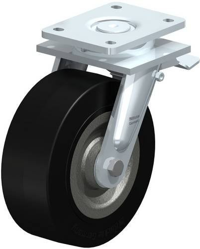 Blickle Lenkrolle LO-SE 202K-ST mit Feststeller in Anthrazit und Schwarz, Rad-Durchmesser: 20 cm, Tragfähigkeit: 850 kg - Bild 1