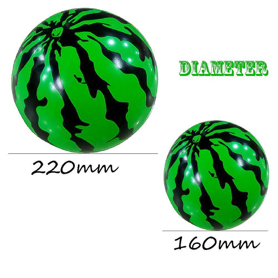 Aufblasbarer Poolball in Wassermelonenform für Strand und Party, Durchmesser: 22 cm - Bild 3