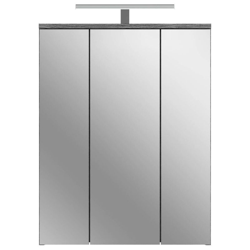 xonox.home Spiegelschrank Blake mit LED-Beleuchtung und Glastüren in Weiss Hochglanz, B/H/T: 64 x 77 x 21 cm - Bild 4