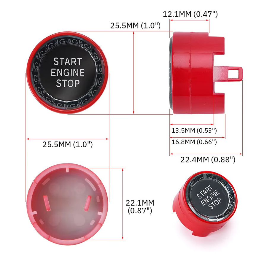 PQY Motor Start Stop Schalter Aufkleber für BMW 1 2 3 4 5 6 7 Serie - Bild 5