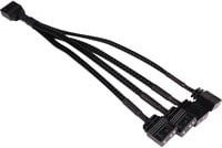 Alphacool Y-Kabelsplitter aRGB 3-Pin auf 4x 3-Pin, Schwarz, Länge: 15 cm - Bild 1