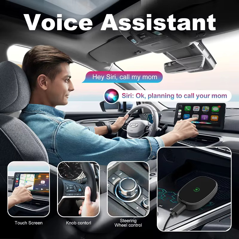 VIKEFON Kabelloser CarPlay und Android Auto Adapter Smart Mini Box in Schwarz für Plug-and-Play-Verbindung - Bild 6
