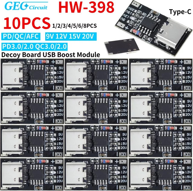 USB Typ-C Trigger Board PD/QC/AFC Schnelllade-Modul Schwarz - Bild 1