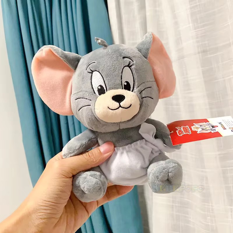 HUGKIS Tom und Jerry Plüschtiere, Tom Katze und Tefie Maus, 18 cm - Bild 3