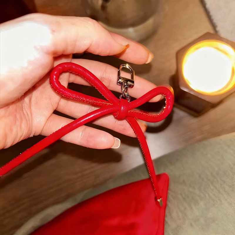Yogodlns Schlüsselanhänger Leder, Schleife, Unisex - Bild 2
