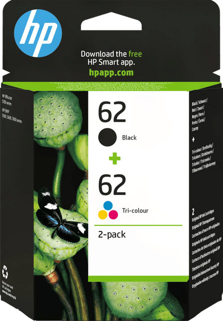 HP 62 Tintenpatronen Multipack für Inkjet-Drucker, Mehrfarbig - Bild 1
