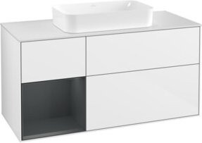 V&B Finion Waschtischunterschrank mit Wandbeleuchtung in Weiß lackiert, Breite: 120 cm, Tiefe: 50,1 cm, Höhe: 50,1 cm - Bild 1
