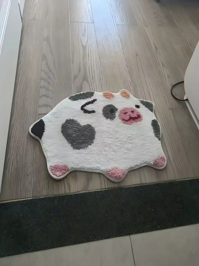 VIKAMA Cartoon-Kurzflor-Teppich mit Tiermotiv in Multicolor für Schlafzimmer und Spielbereich - Bild 4